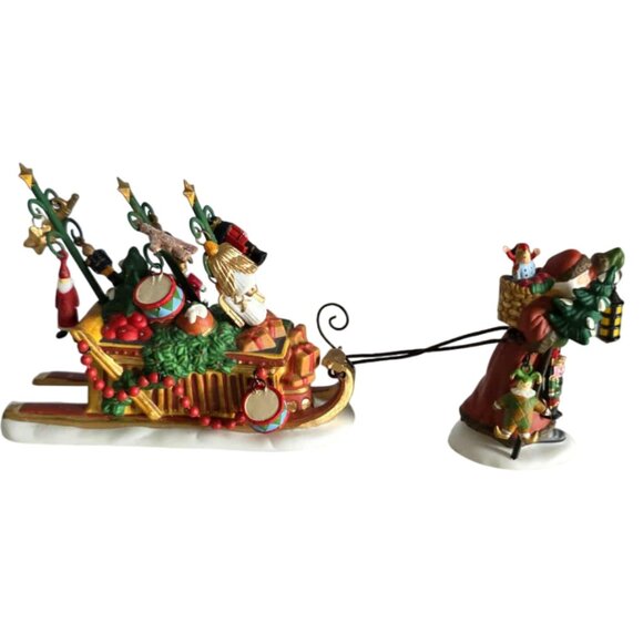 🎀SALE 🎀EUC Dept 56 "Father Christmas's Journey" Heritage Collection Vintage - Picture 1 of 10